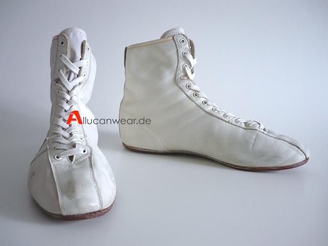 Allucanwear - vintage shoes & clothing - VINTAGE ADIDAS BOXER BOXING BOOTS  / HI TOPS